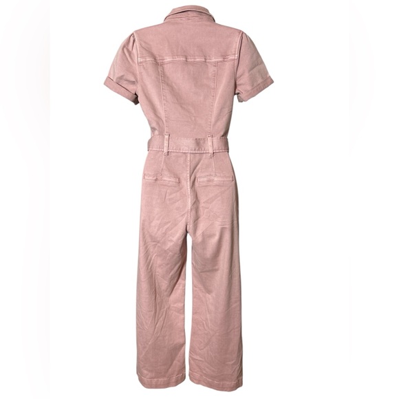 Paige Anessa Pink Cropped Wide-Leg Jumpsuit Anthropologie Women’s Size 2 - Picture 3 of 13